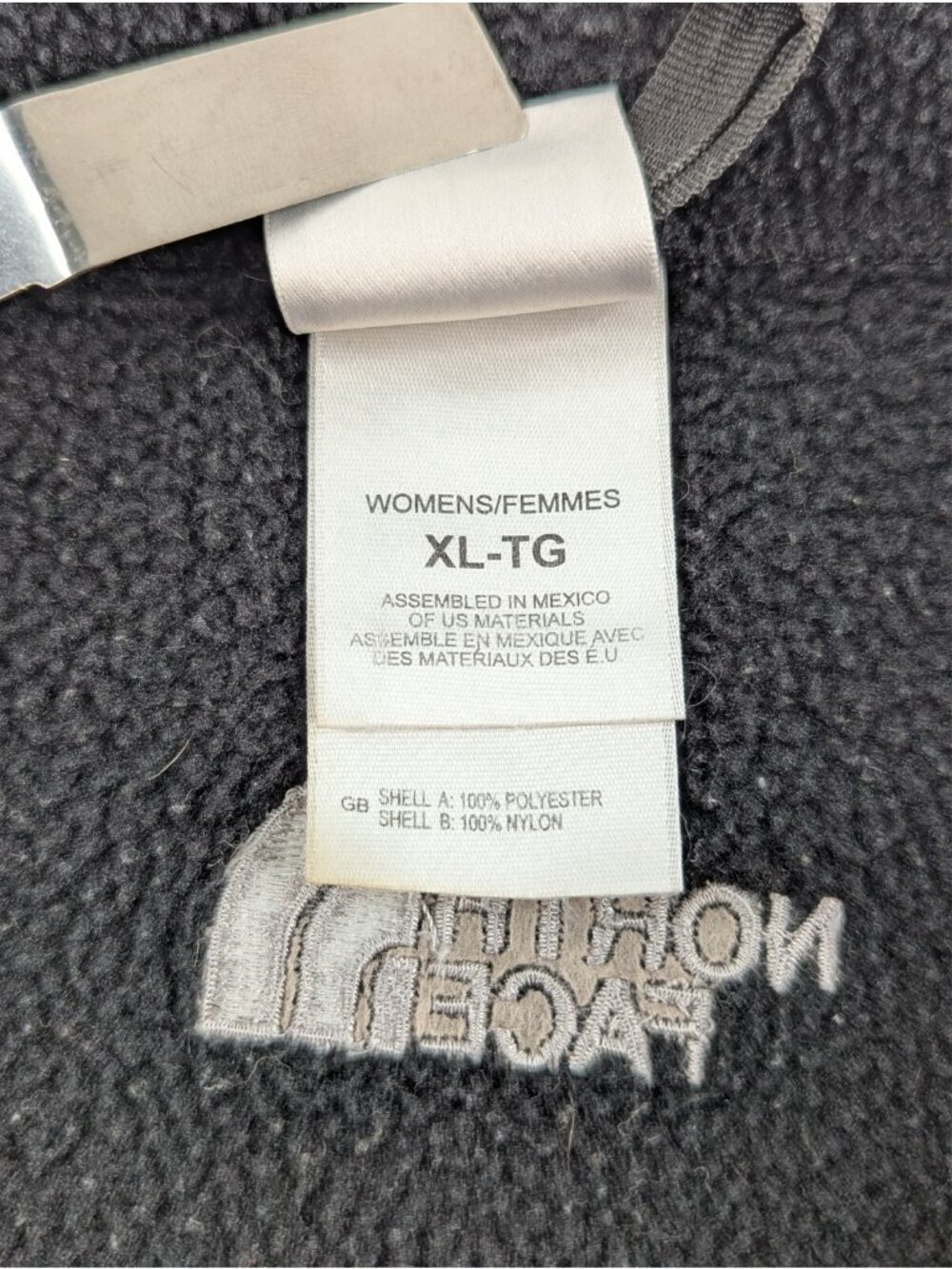 The North Face Women’s XL Polartec Fleece Jacket – Full Zip Black Coat - EUC - Picture 7 of 12